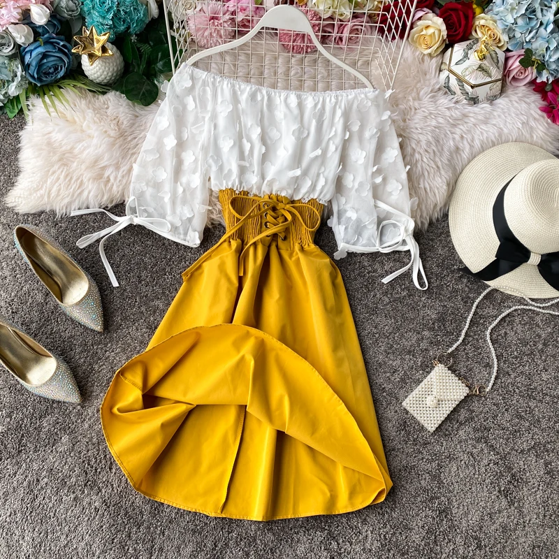 Teeuiear Boho сексуальное платье с открытыми плечами летнее лоскутное короткое