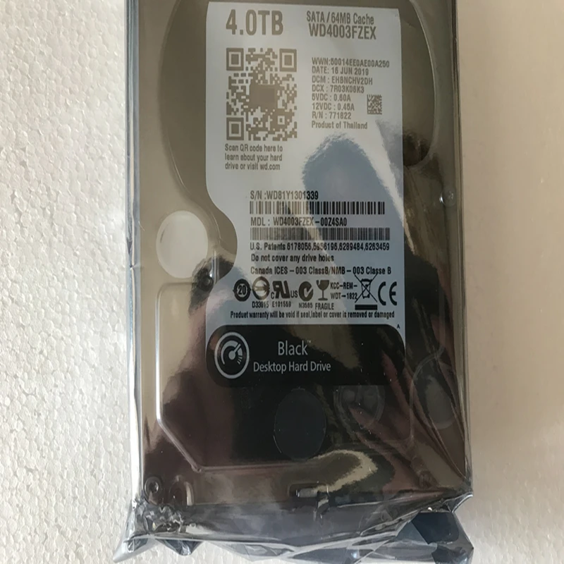 Новый оригинальный жесткий диск для WD Brand Black 4 ТБ 3 5 дюйма SATA 6 ГБ/сек. 64 Мб 7200 об/мин