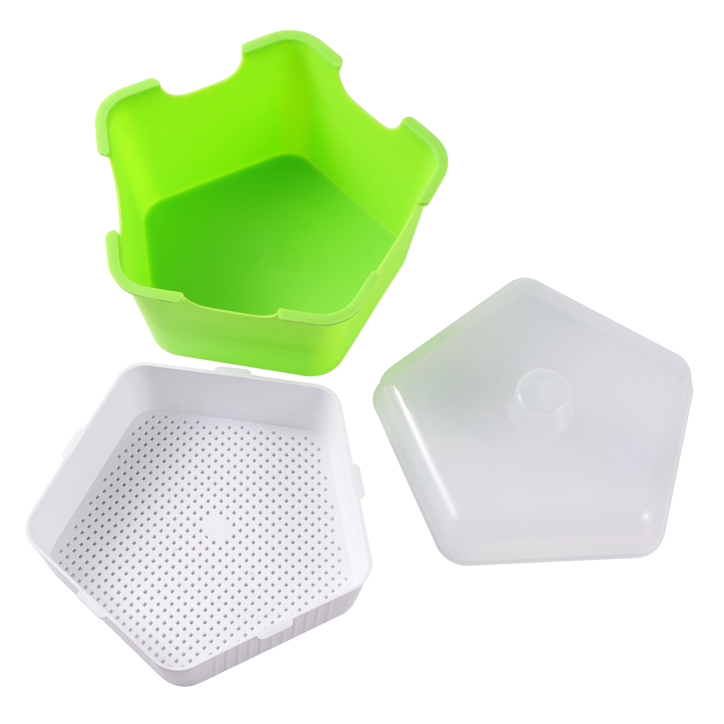 Пятиугольный пластиковый Sprout посадочный горшок Box поднос для рассады гороха