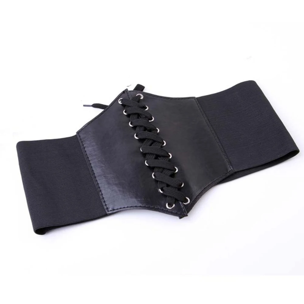 

Gothic Vintage Rose Red Elastic Cummerbund VB0001 Fashion Individuality Wide Belts for Women Ladies