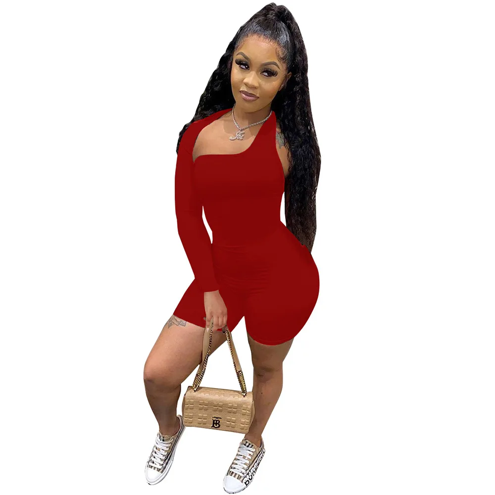 Summer New Style Women's Sexy European and American Long-Sleeved Jumpsuit