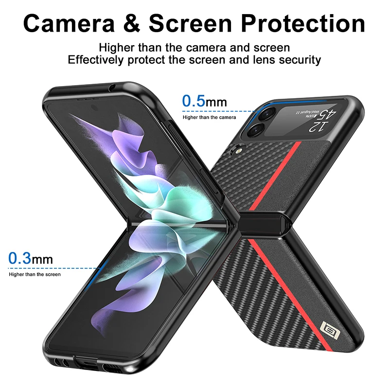

Чехол из искусственной кожи премиум-класса для Samsung Galaxy Z Flip 3, устойчивый к царапинам однотонный чехол для Samsung Galaxy Z Flip3 zflip3 5G