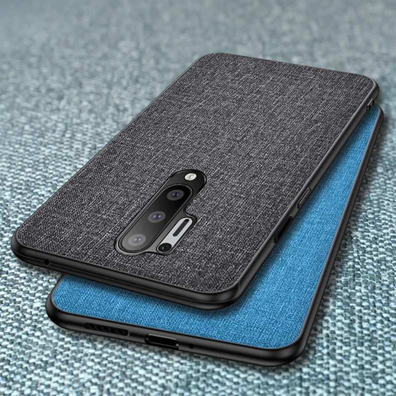 Тканевый Жесткий ПК чехол для Oneplus 8 Pro Чехол Мягкий ТПУ бампер телефона One Plus 1 +
