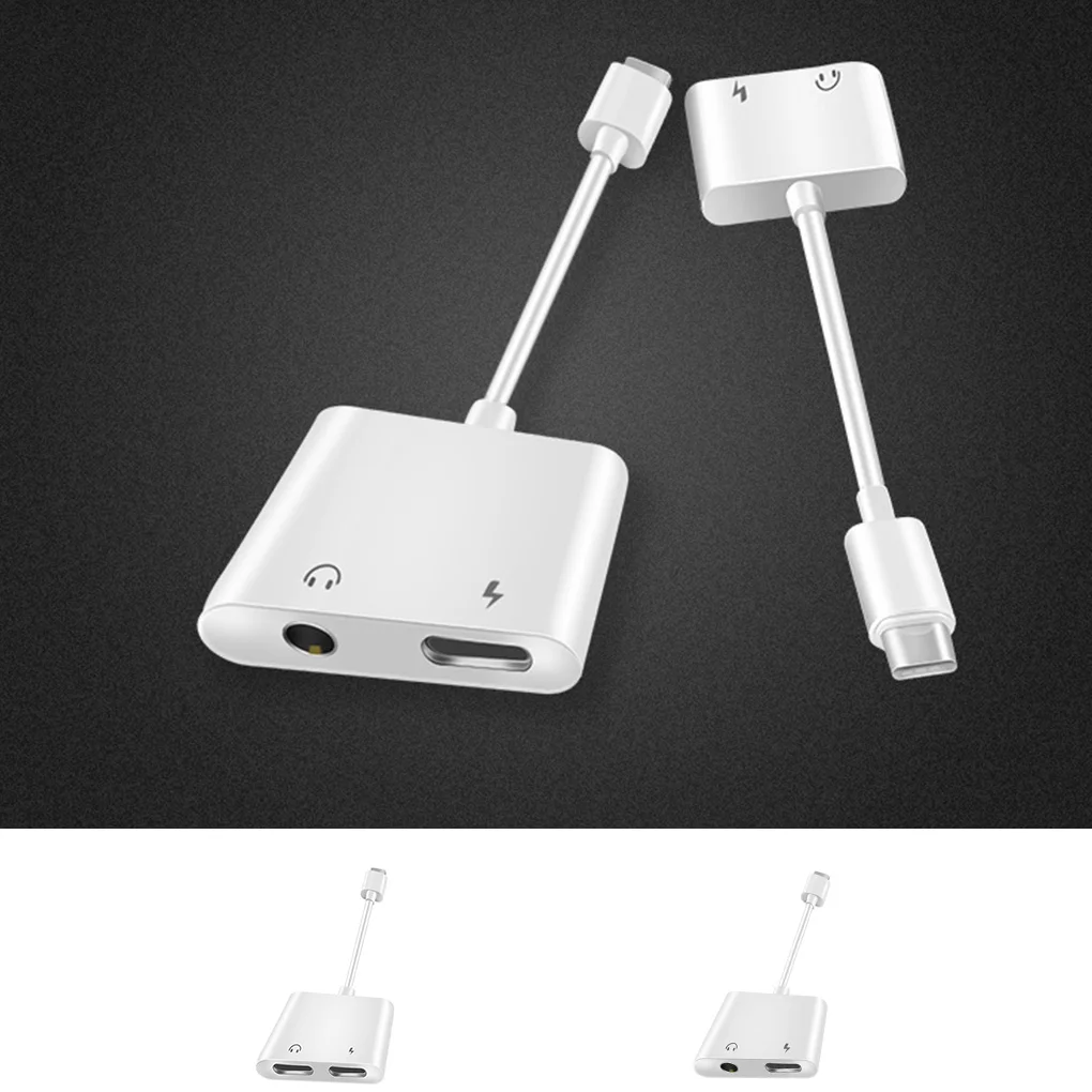 2 в 1 USB Type C адаптер для быстрой зарядки Xiaomi Huawei 3 5 мм разъем наушников аудиоразъем