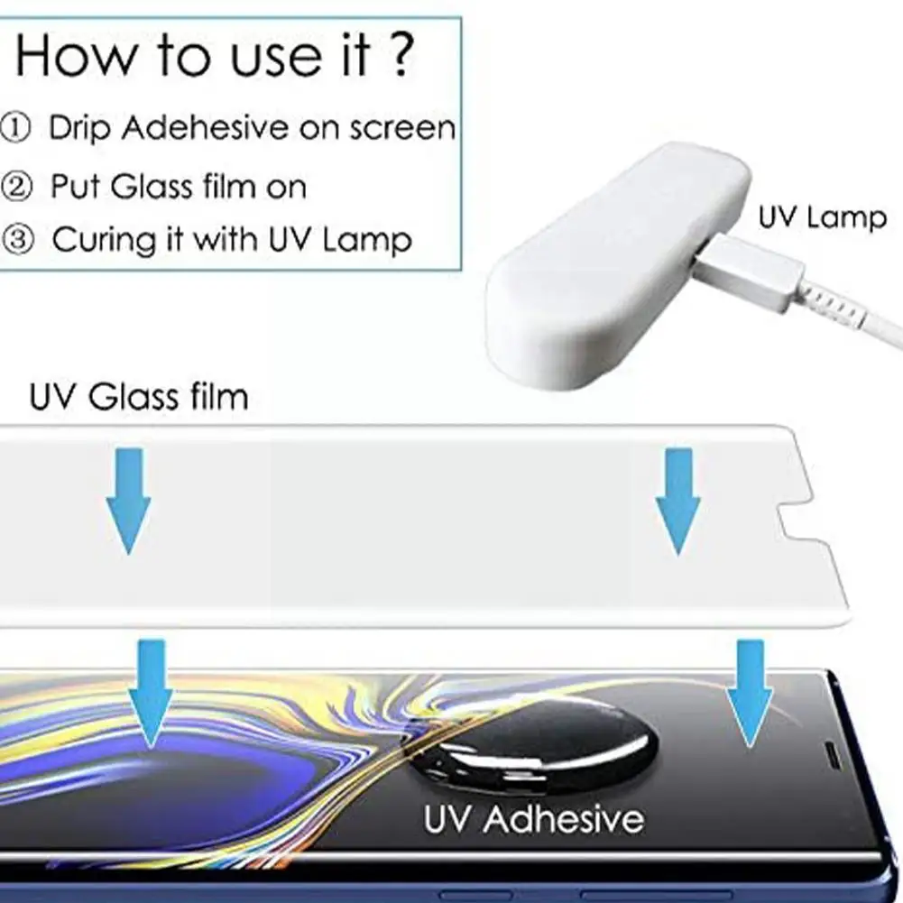 

1Pcs UV Tempered Glass Glue For Samsung For LG For IPhone For All Mobile Phone Screen Protect Glue Edge Full Cover Glass Gl W2M2