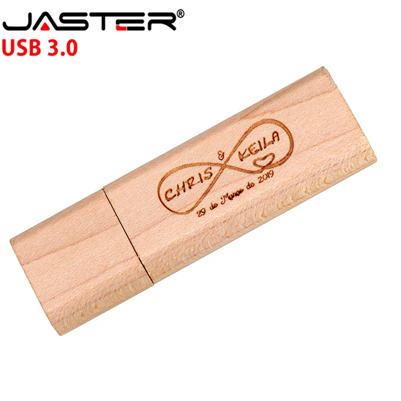 USB флеш накопитель JASTER деревянный бамбуковый с логотипом 4 ГБ 8 16 32 ГБ|USB