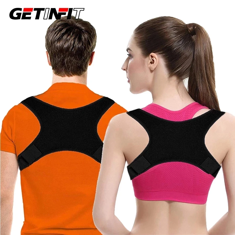 Регулируемый Корректор осанки для спины Getinfit коррекция до ключиц плеч