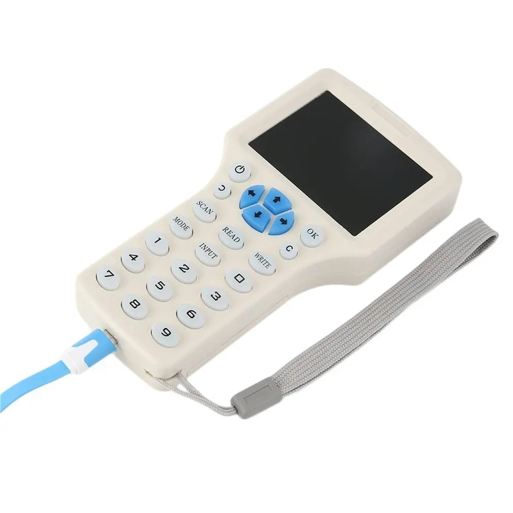 10-частотный Дубликатор RFID ID/IC карт с USB-кабелем для 125 кГц 13 56 МГц ЖК-экран