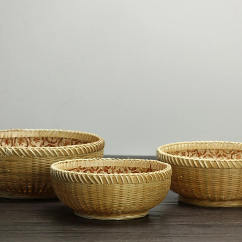 

Handmade Wicker Woven Basket, Bread Baskets for Serving, Fruit Baskets, Kitchen Organizer, Handmade Basket, Multi-Purpos
