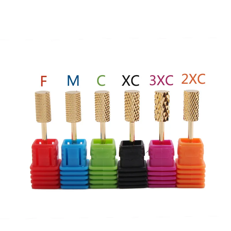 Сверло для ногтей из карбида золота фреза вращающаяся гладкая верхняя заусенцы