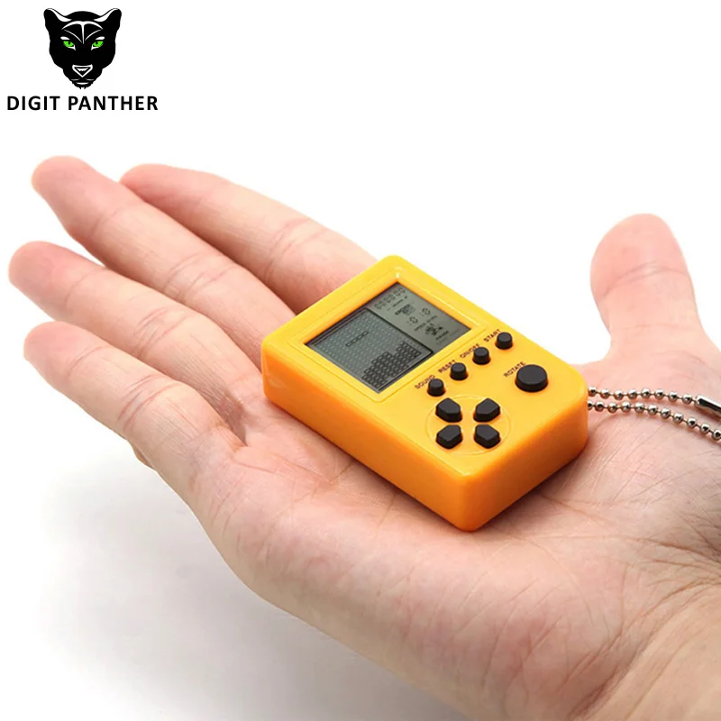 Tetris мини детский брелок для ключей игровая консоль Ручной игровой плеер капсула