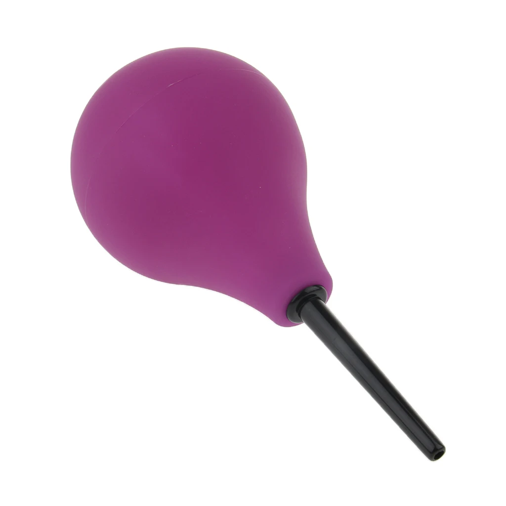 224ML Unisex Silicone Bulb Enema Anal Cleaning Tool Douches Enemator Purple | Красота и здоровье