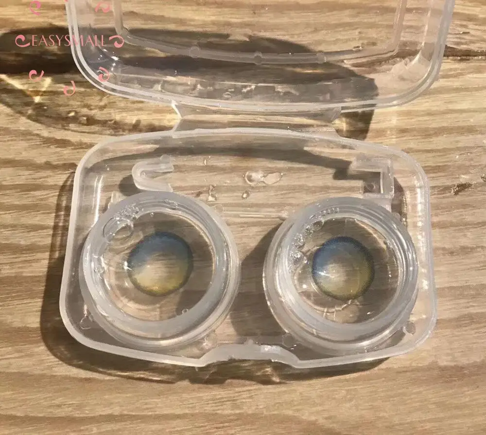 

Easysmall Colored Contact Lenses Annually Eye Makeup Soft Lenses Color Contact Lens beautiful earth two Degree option 2pcs/pair