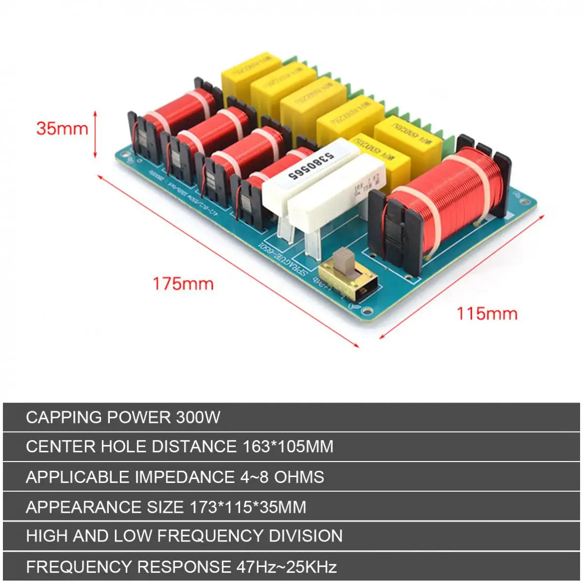 300 Вт 5-полосный автомобильный динамик кроссовер аудио высокие частоты + басы