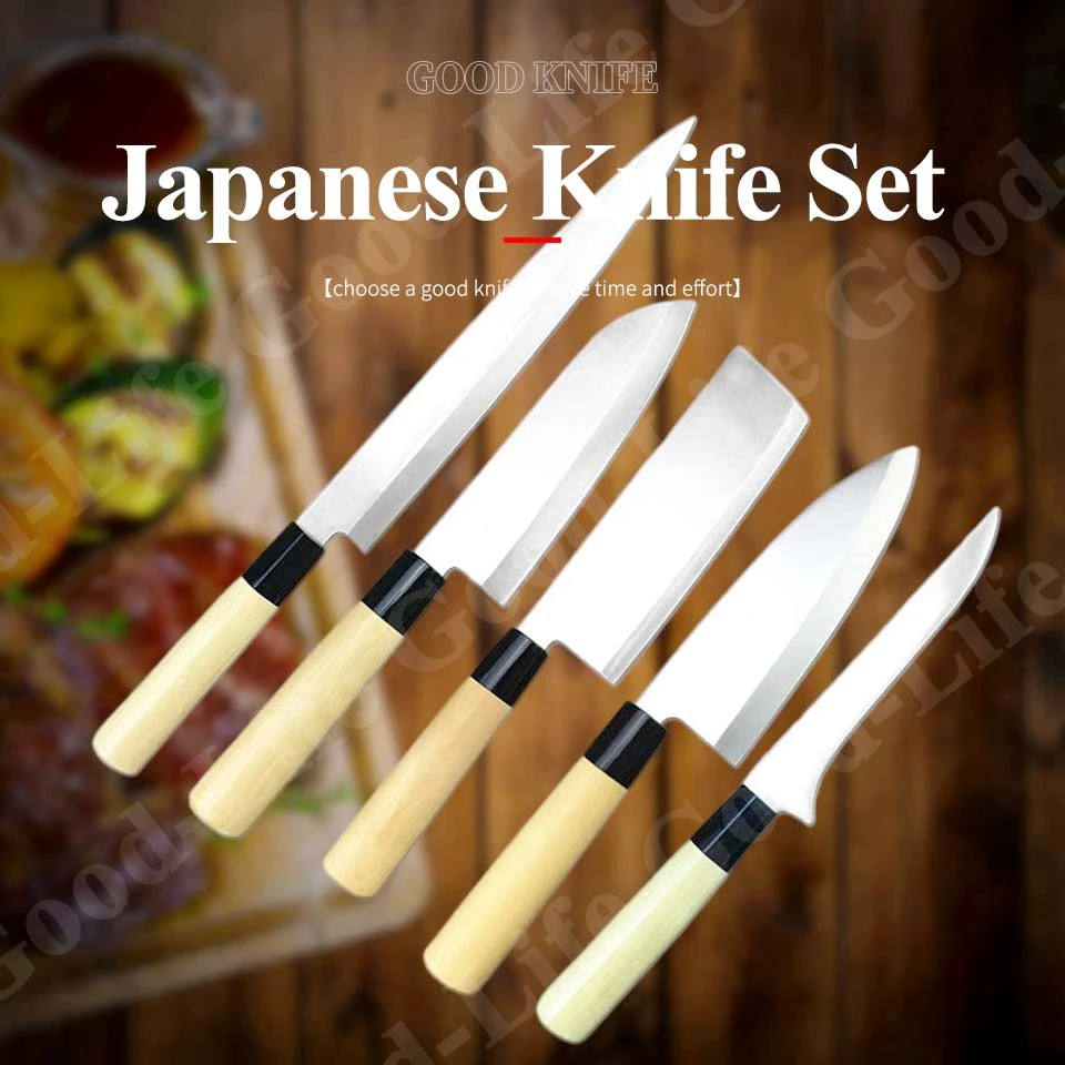 

Комплект японских ножей Santoku набор кухонных ножей, кованый нож для мяса, профессиональный кованый нож ручной работы из нержавеющей стали
