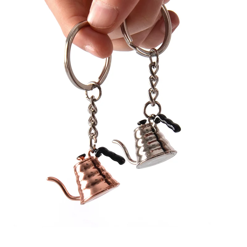 

Creative Coffee Keychains Mini Decoration Accessories Original Design Gift Keyring Cafe Creative Barista Competition Souvenir