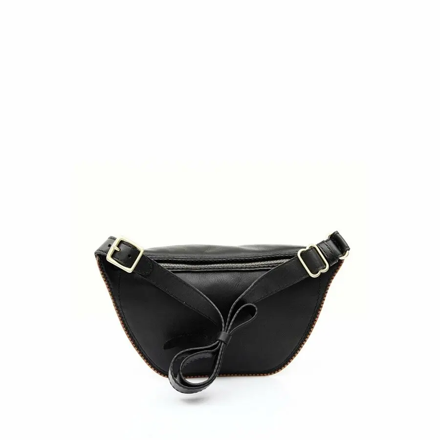 

Unisex Shoulder bag REFERRABLE Genuine leather handcrafted women and for men waist bag k2272 Black 2021 Fashion