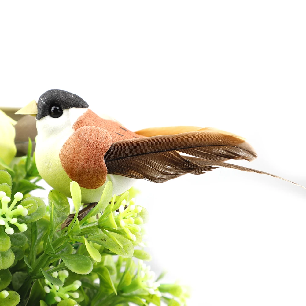 12 шт. искусственный Воробей птицы перо Рождество Свадьба искусственные дерево