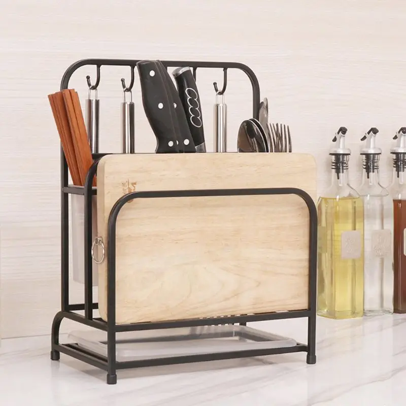 

Multipurpose Kitchen Tableware Drain Rack Dish Cutlery Storage Shelf Knife Chopping Board Holder Home Supplies