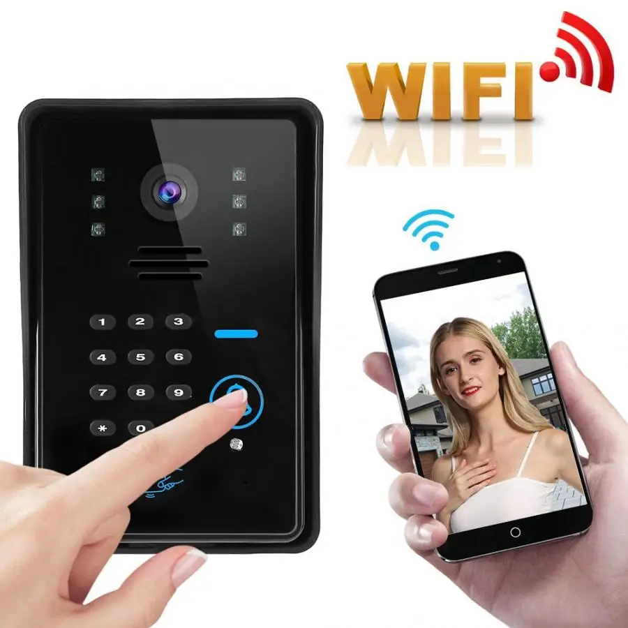 Умная радионяня дверной звонок беспроводной видео телефон двери с Электрический фиксатор руля 110 240