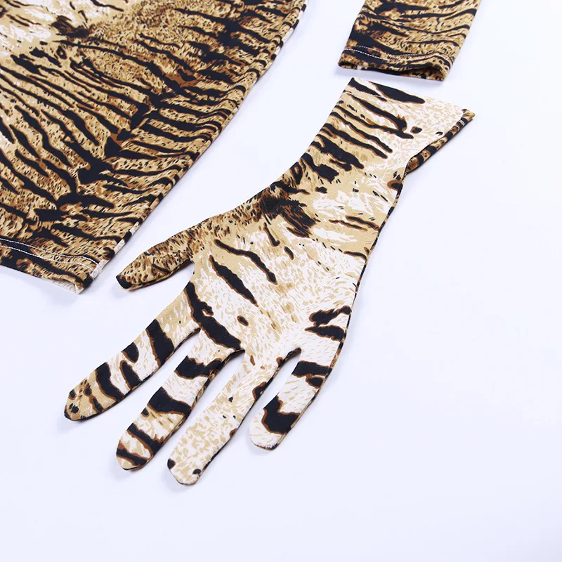 

Leopard Print Dress Club Cat Woman Long Sleeve Turtleneck Sexy Dresses 2020 Autumn Female High Waist Nightclub Bodycon Vestido