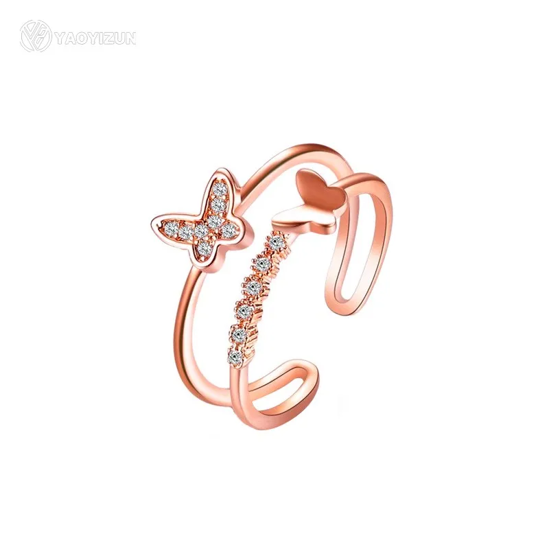 

TT Butterfly Ring Femalet Design Fashion Personalized Open Adjustable Super Fairy Wholesale Available