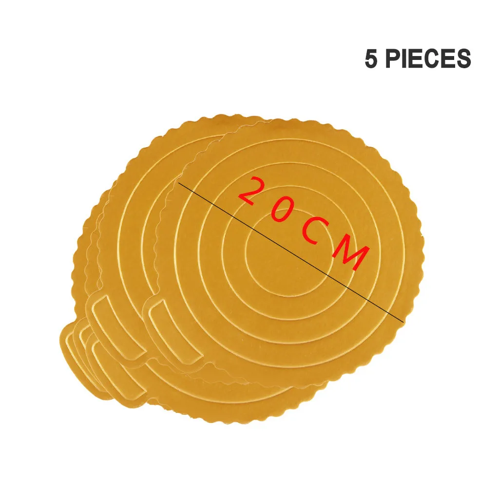 5 Pcs торт лоток мат Золотой коврик для Мусса дно круглый база Панели Бумага доска