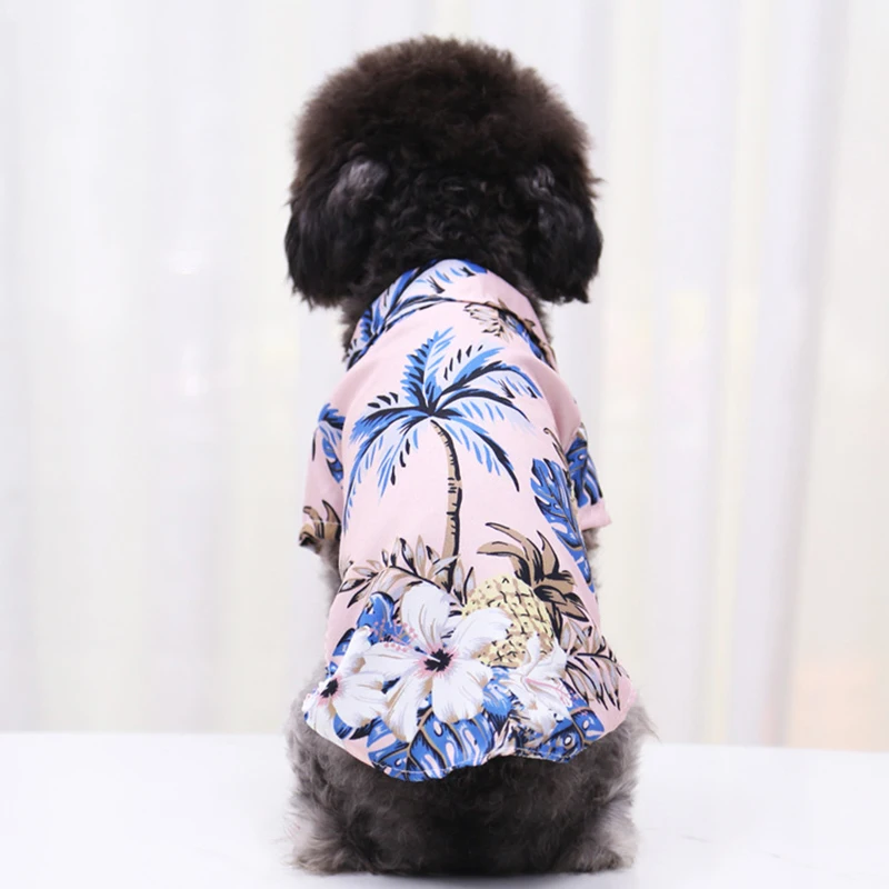 

Beach Shirt Hawaiian Shirt Pet T-shirts Small,medium and Large Dog and Cat Beach Pineapple Shirt Spring and Summer Dog Clothes