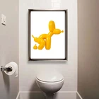 Поп-арт живопись настенное искусство Туалет плакат домашний декор абстрактный воздушный шар собака печать современная ванная комната картина современное искусство холст