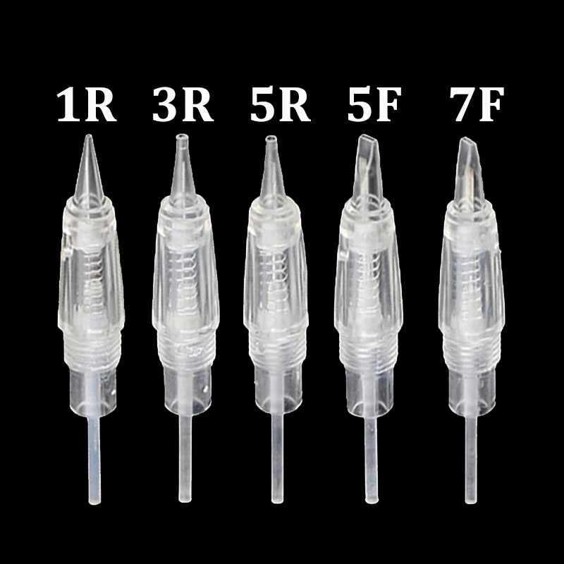 10/20/50/100p Sterilized Tattoo Needle 1R for Tattoo Machine Microblading Pen Tattoo Eyebrow Lip Permanent Makeup Machine Tattoo