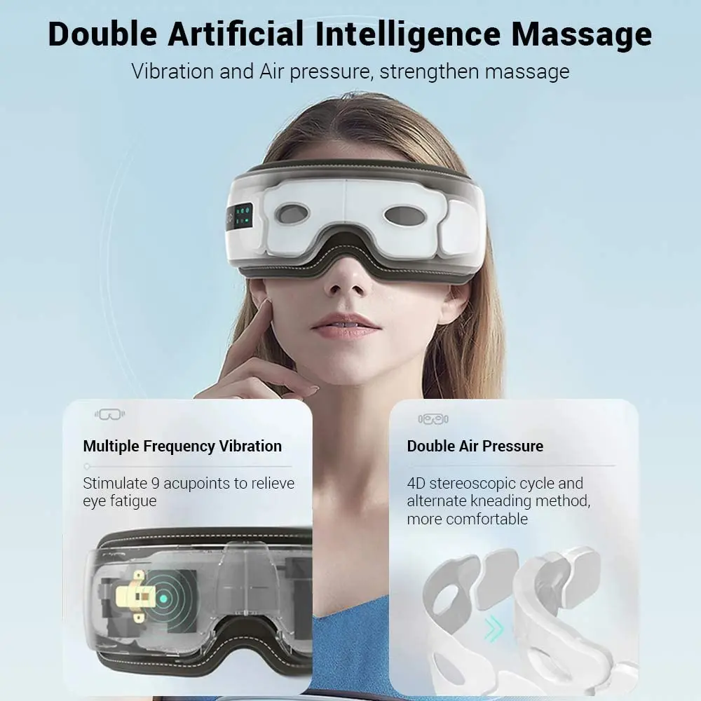 Массажер для глаз вибрационная подушка безопасности горячий компресс