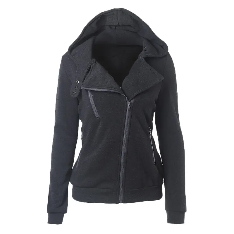 Spring Zipper Warm Fashion Hoodies Women Long Sleeve Hoodies Jackets Hoody Jumper Overcoat Outwear Female Sweatshirts