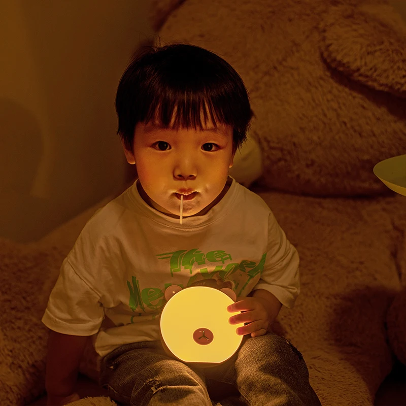 Милый маленький медведь светодиодный Ночной светильник теплый белый ing