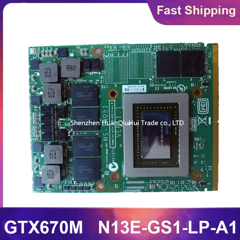 Высококачественная видеокарта GTX670M 670M MS 1W051 GDDR5 1 5 ГБ MXM для ноутбука MSI GT60 GT70 1762
