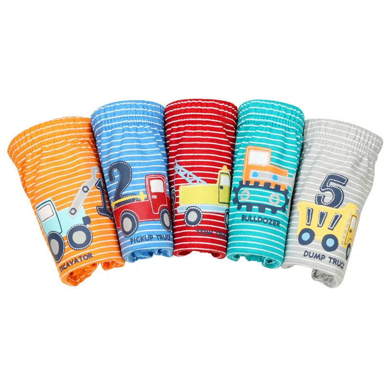 Bragas de algod&oacute;n para ni&ntilde;os, ropa interior con estampado de dibujos animados, transpirable, c&oacute;moda-1