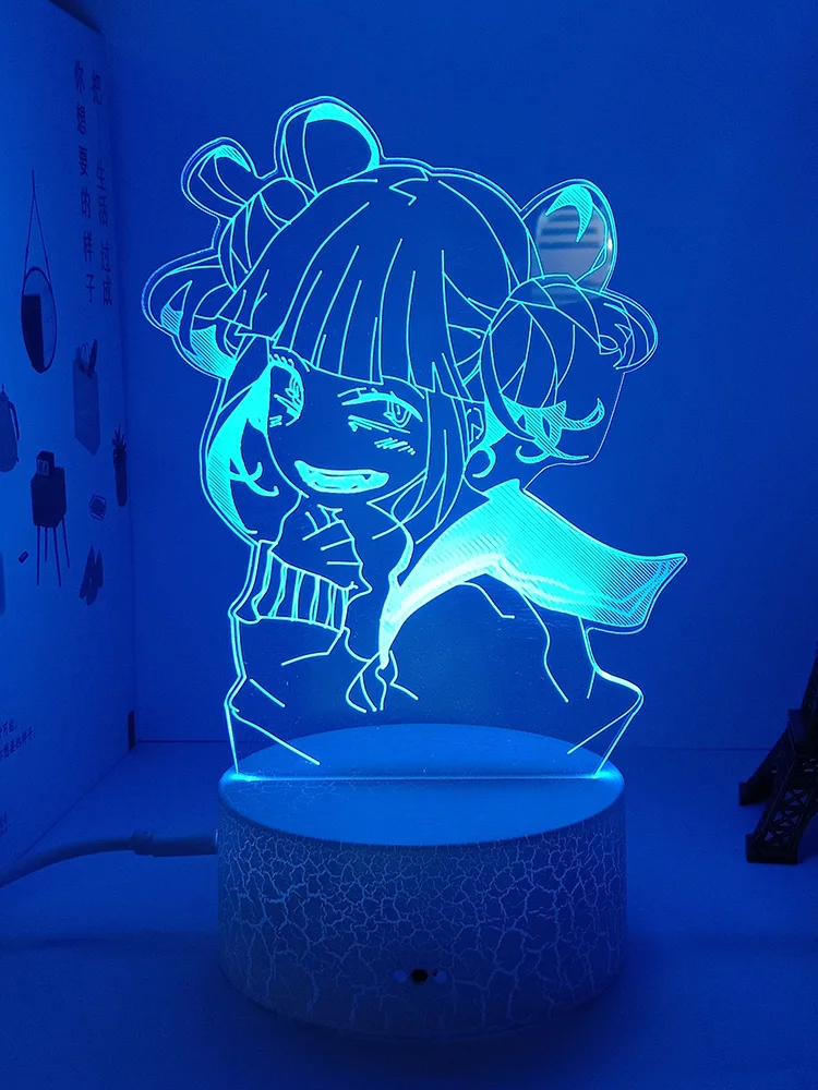 My Hero Academia Toga Himiko 3d led lamp for bedrome manga night lights anime action figures Decoration lampara de noche dinosaur lamp