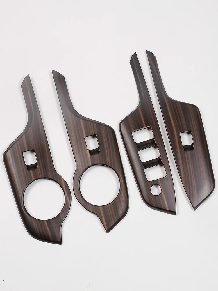 

High-quality Abs Chrome Carbon Fiber Car Interior Glass Switch Lift Panel Patch For Toyota C-hr Chr Izoa 2018-2021 ,car-styling