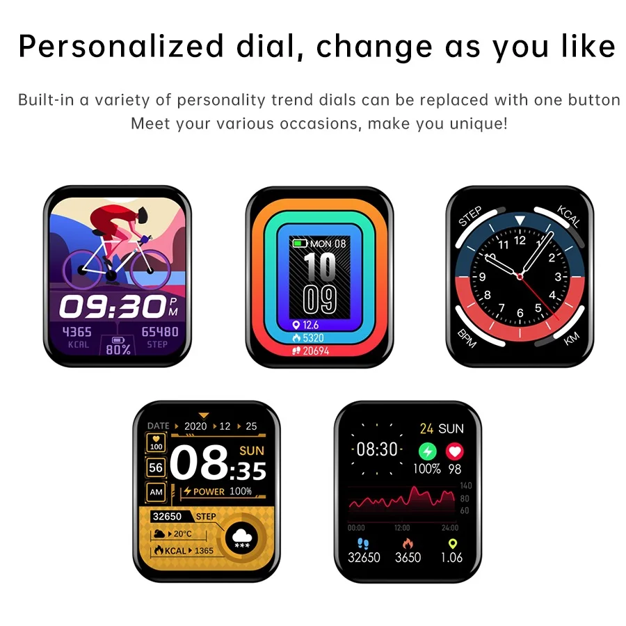 

New ZW23 Large-Screen Multi-Function Smart Watch Wor Men And Women, Bluetooth 4.0 Can be connected to various sports modes