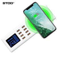stod qi wireless charger 40w usb charging station 2 4a for iphone 8 x samsung s9 huawei nexus mi oneplus ac power supply adapter
