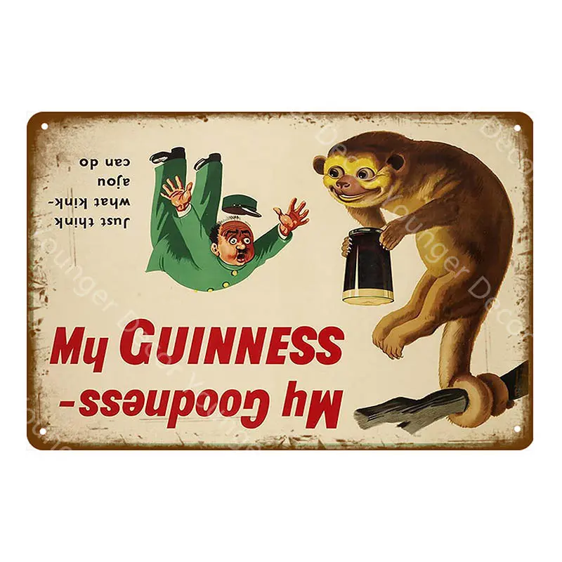 YD4143AI Guinness хороший для вас металлический плакат оловянные знаки винтажный Настенный декор для бара паба клуба человек пещера декоративная пластина YI-123 - Цвет: YD4143AI