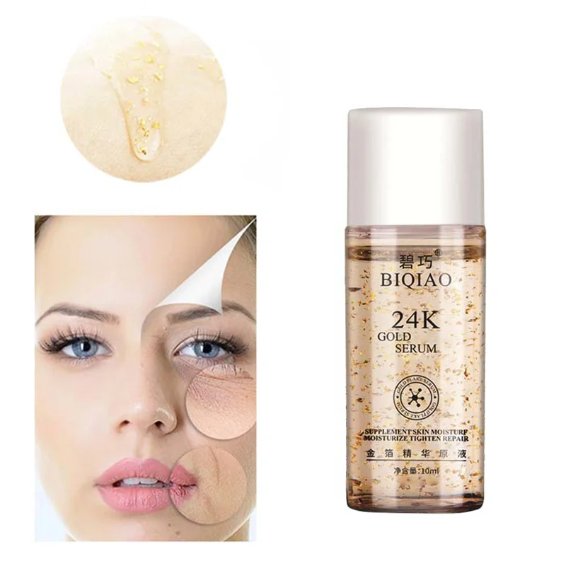 

24k Golden Facial Essence Hyaluronic Acid Gold Leaf Essence Moisturizing Cream Firming Whitening Anti-aging Wrinkle Base Oil