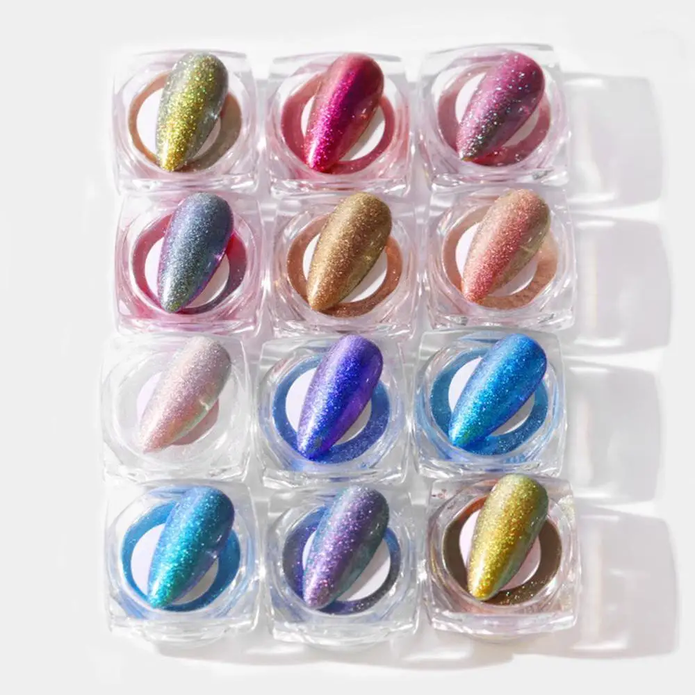 6 шт новый взрыв ногтей Блестящий цвет японский стиль наждачная бумага порошок