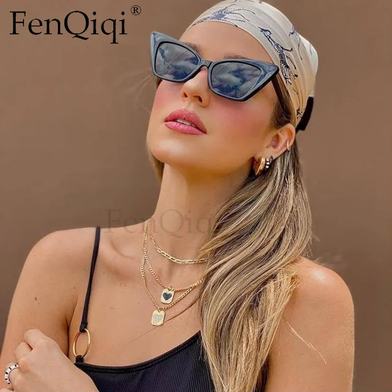 

Vintage Cat Eye Sunglasses Small Plastic Frames Irregular Sunglasses Ladies Simple Brand Eyewear Oculos De Sol