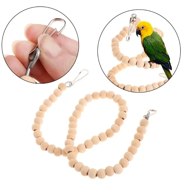 Из натурального дерева товары для птиц попугай волнистый Жевательная спиральная