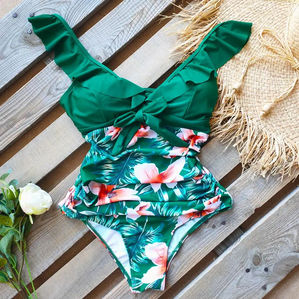 

2021 New One Piece Swimsuit Women Swimwear Push Up Monokini Bodysuit Plus Size Swim Suit Summer Beach Wear Female Bathing Suit