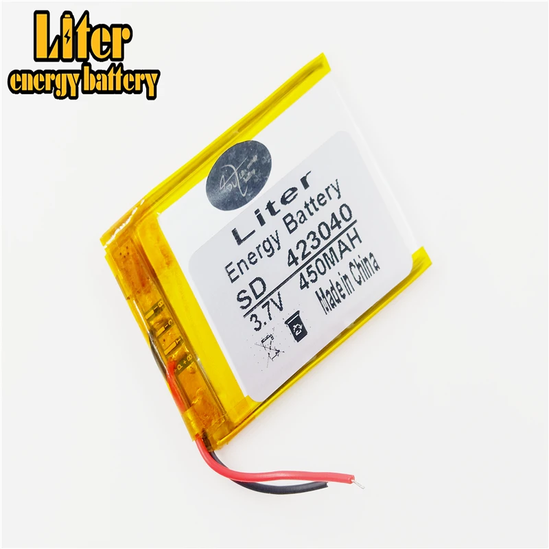 Полимерный литий-ионный аккумулятор 3 7 V 423040 450mAh CE FCC ROHS MSDS сертификация качества |