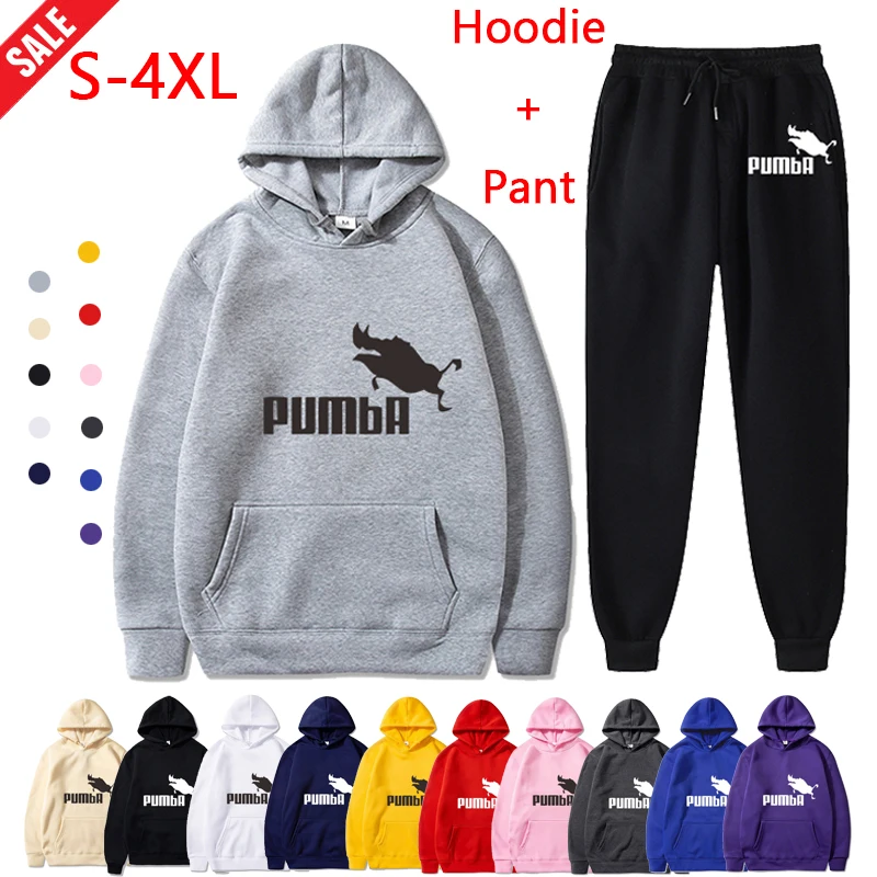 

Autumn Casual Sportswear Sweatshirt+Sweatpant 2 Pieces Suit Men's Tracksuit Hoodies Set Print Men/women Oversized Hoodie Suits