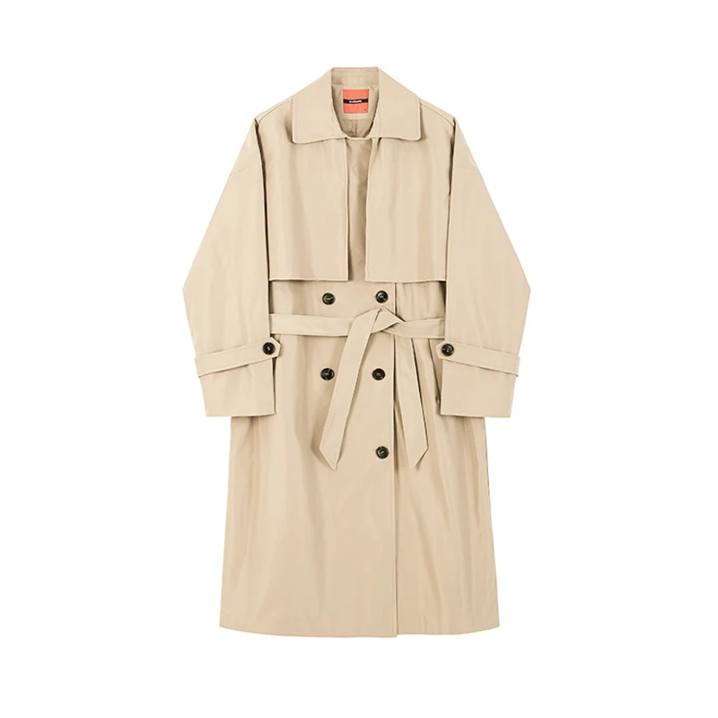

IEFB Men's Wear Khaki Classic Windbreaker Mid-length Korean Style Trendy Over-the-knee Casual Spring New Long Coat Trench Male
