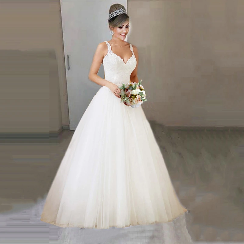 LAMYA 2022 New Detachable Train Wedding Dress Princess Elegant Lace Appliques Vestido De Noiva 2 in 1 Ball Gown Bridal Gowns | Свадьбы и