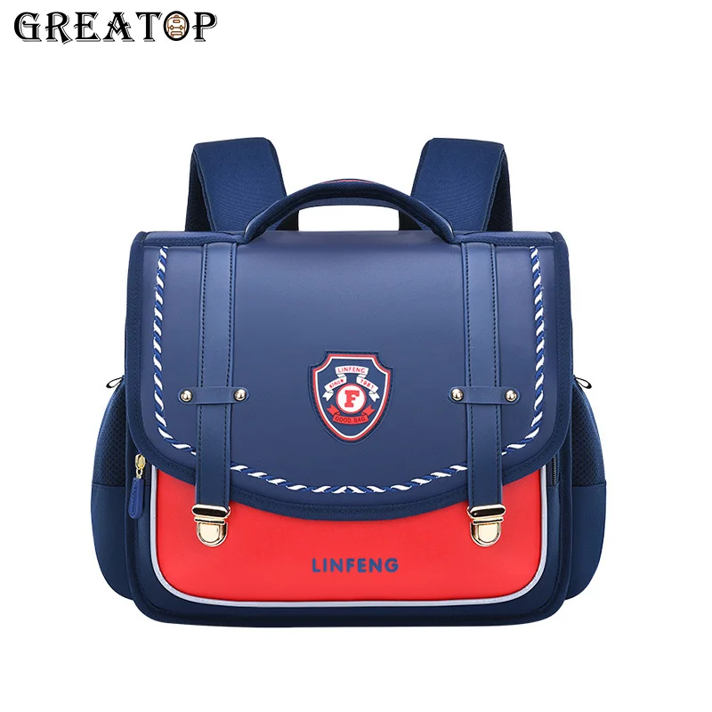 

GREATOP Casual Childrens Backpack Cute Contrast Girls School Bag Large Capacity Nylon Schoolbag for Kids 6-12Y Satchel Mochila